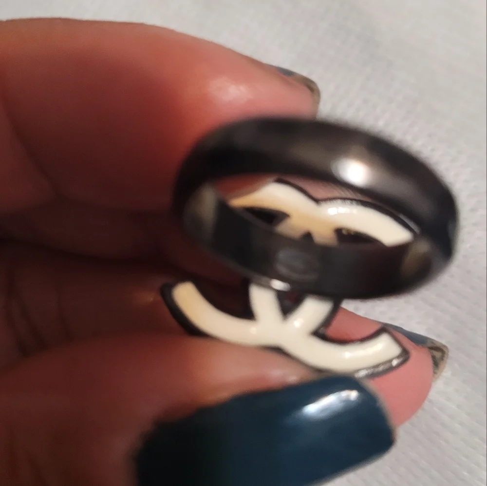 Chanel Gunmetal Ring
